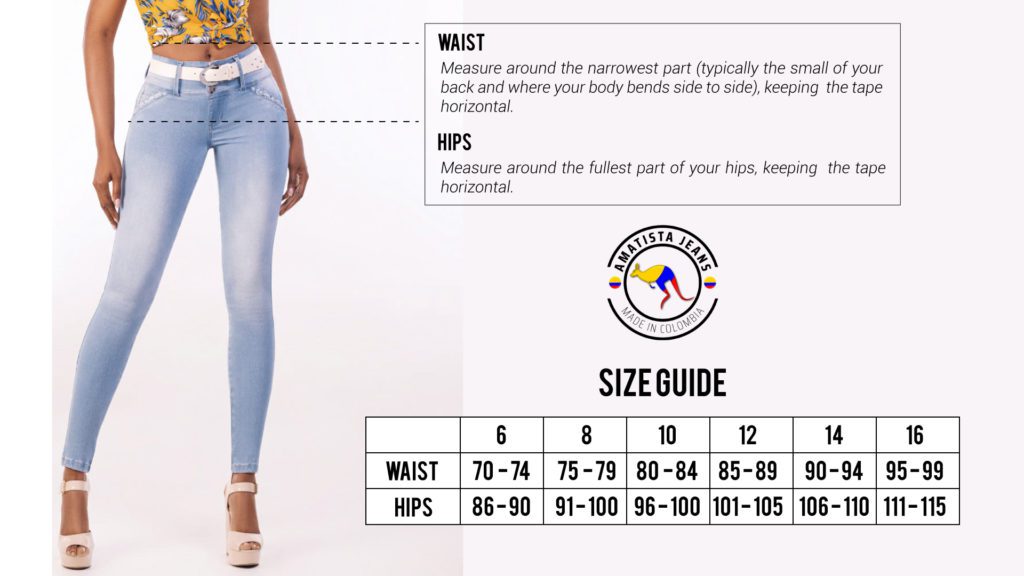 Size Guide Amatista Jeans